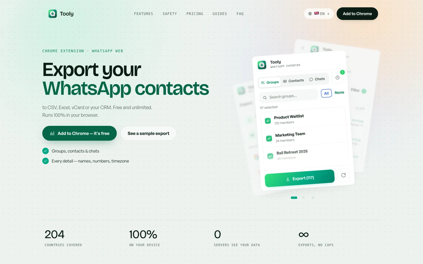 Tooly — WhatsApp Exporter