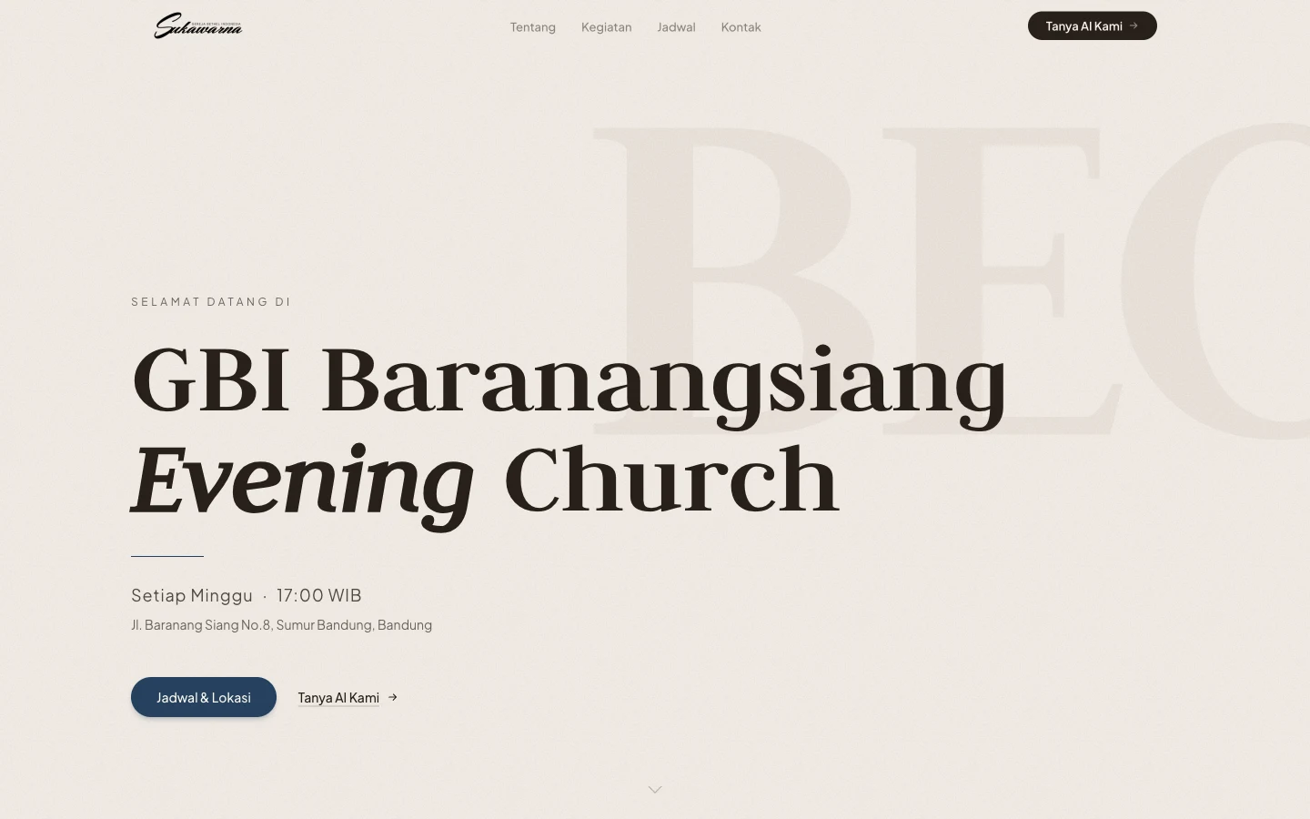 GBI BEC — Church Operations Platform